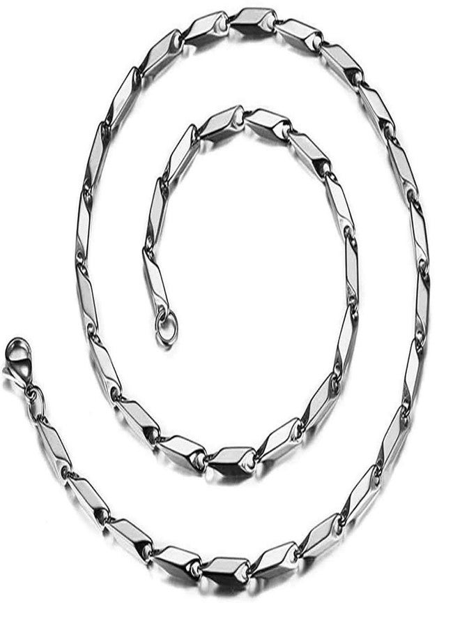 Thrillz Silver Chain For Men Stainless Steel Silver Plated Necklace Chain For Men Boys Mens Jewellery - Image 3