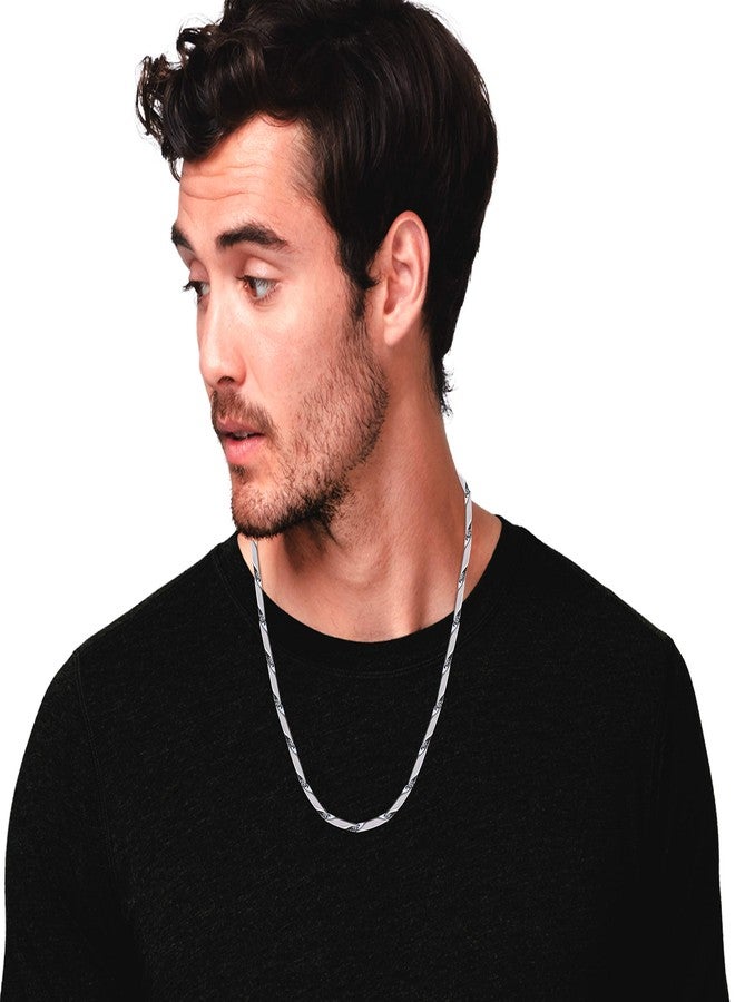 Thrillz Silver Chain For Men Stainless Steel Silver Plated Necklace Chain For Men Boys Mens Jewellery - Image 5