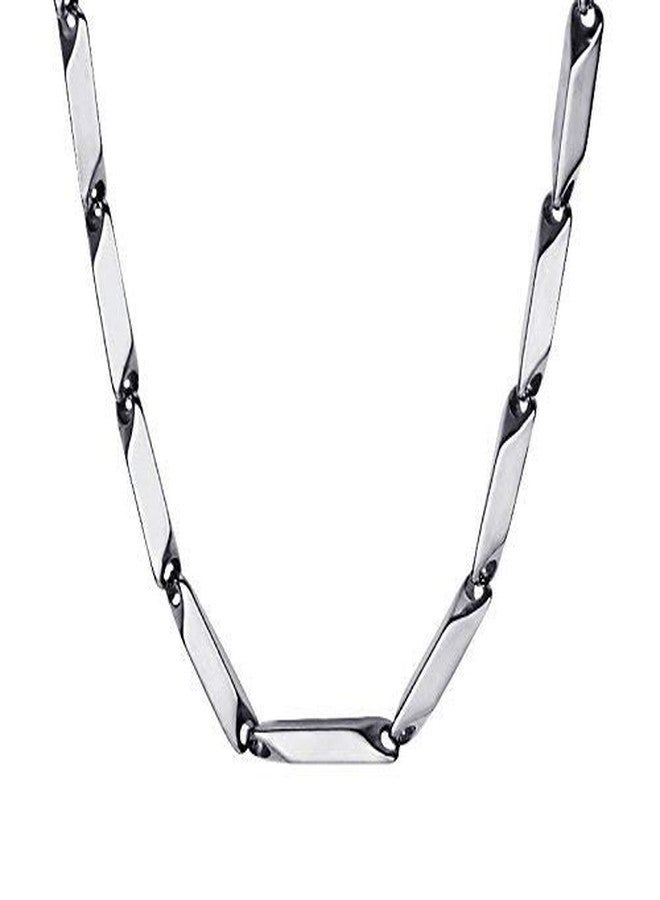 Thrillz Silver Chain For Men Stainless Steel Silver Plated Necklace Chain For Men Boys Mens Jewellery - Image 1