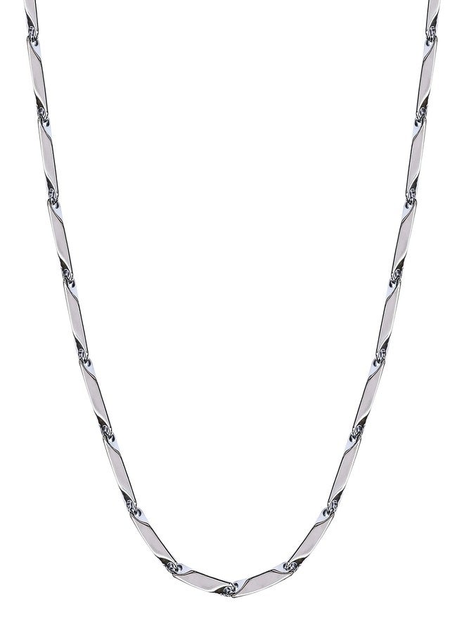 Thrillz Silver Chain For Men Stainless Steel Silver Plated Necklace Chain For Men Boys Mens Jewellery - Image 4