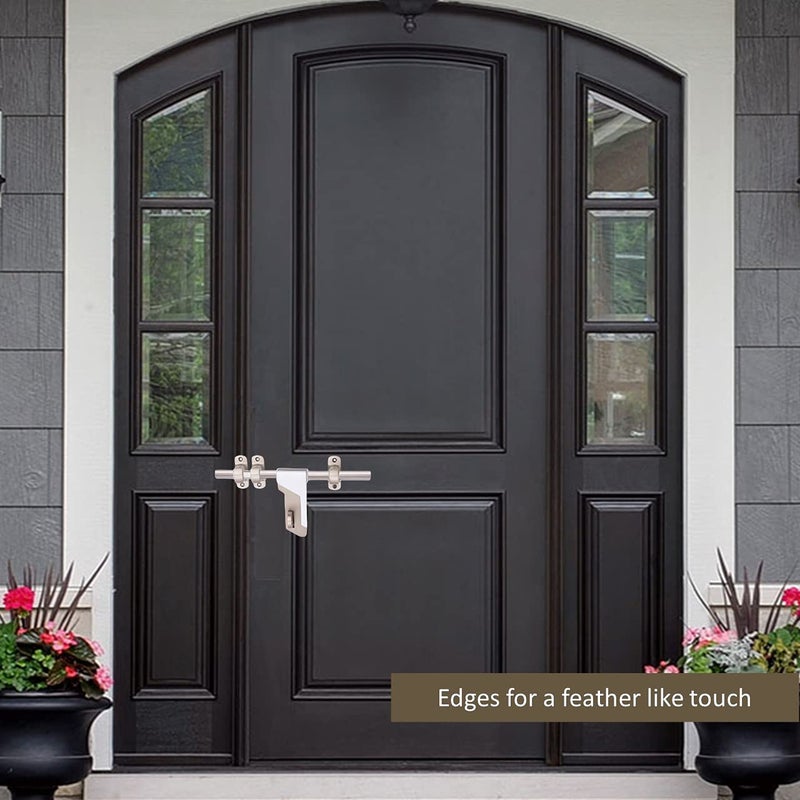 ATOM قفل زنك 12 بوصة | قفل فاخر لمجموعة تجهيزات الأبواب، ملحقات الأبواب | تشطيب مطفي مطلي بالكروم (WZA009) - Image 5