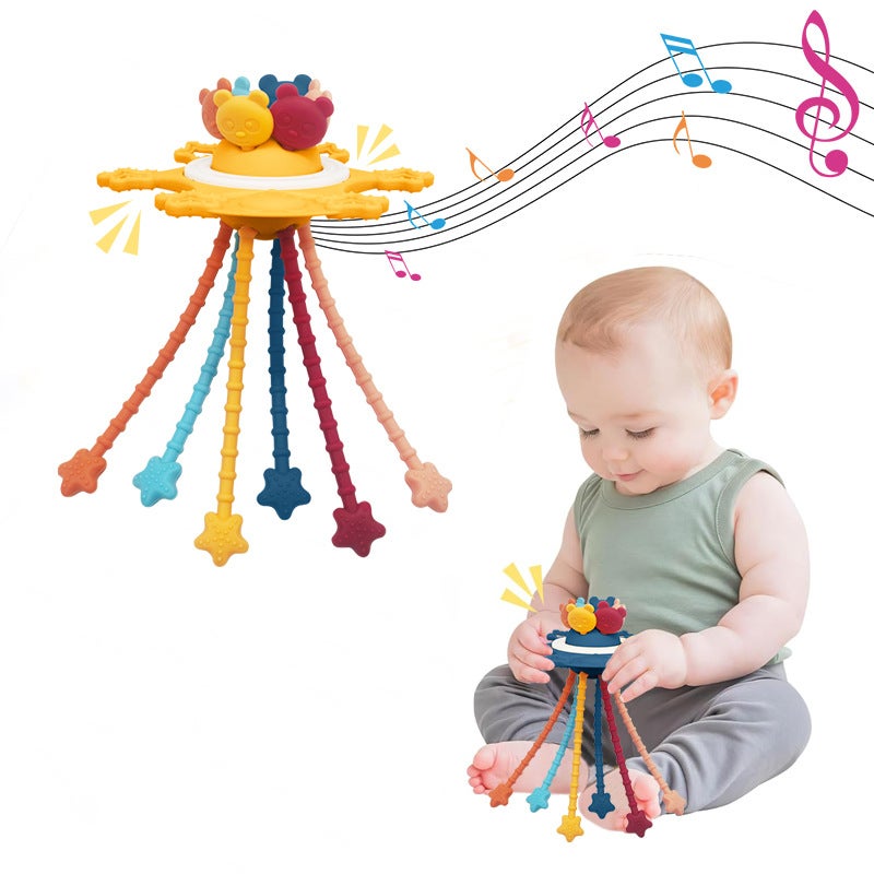 Baby Silicone Finger Teether Toy Pulling Fun - Image 1