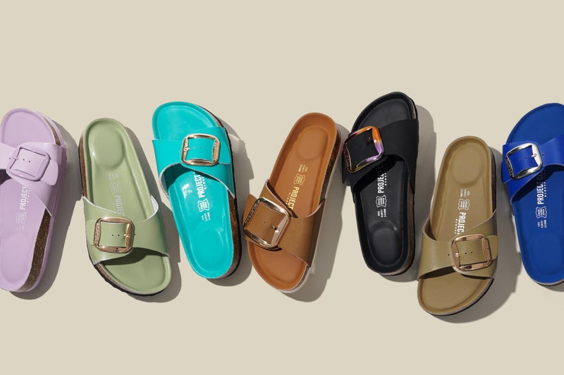 Project Cloud 100% Genuine Leather Sandals Women Dressy Beach Essentials Slides for Women Footwear-Lightweight with Memory Foam Insole Sandals for Women 2026-Womens Slides (Mykonos, BLKLEA,10M) - Image 2