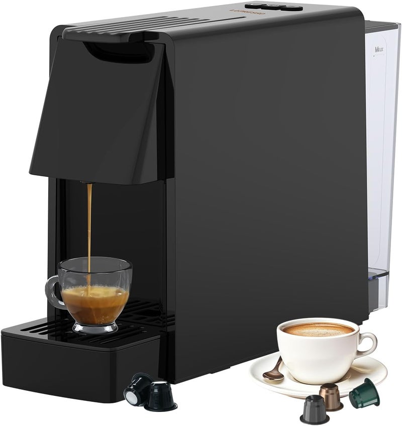 LePRESSO Coffee Maker with Capsule Auto Ejection, 19-Bar Coffee Machine Pump, Compatible with Nespresso Capsule, 600ML Tank, Self-Cleaning Mode, 1450W Power for 40ML & 80ML Espresso - Image 1