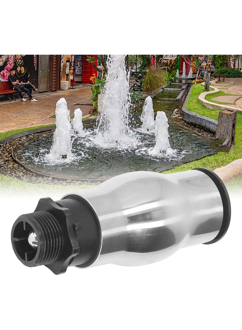 فوهة مضخة البركة، فوهة نافورة رغوية بخيط خارجي، فوهة رش، رأس رشاش، رأس رشاش من الفولاذ المقاوم للصدأ للحديقة والبركة والبحيرة - Image 2