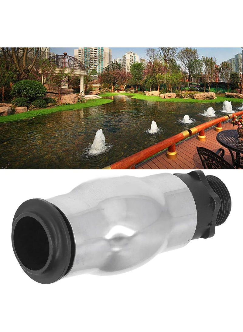 فوهة مضخة البركة، فوهة نافورة رغوية بخيط خارجي، فوهة رش، رأس رشاش، رأس رشاش من الفولاذ المقاوم للصدأ للحديقة والبركة والبحيرة - Image 4