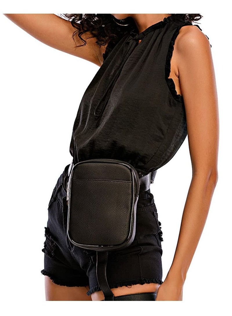 SYOSI Drop Leg Bag Small Waterproof for Men Women Bike Riding Cycling Hiking Waist Pack Thigh Pouch Outdoor Travel Camping Casual Daypack(Black) - Image 4