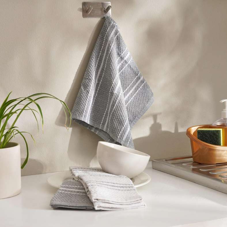 Pan Home Essentials 3 peice Kitchen Towel Set 38x58cm -Grey - 204RLT9900583 - Image 1