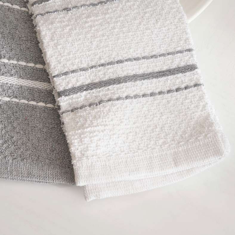 Pan Home Essentials 3 peice Kitchen Towel Set 38x58cm -Grey - 204RLT9900583 - Image 2