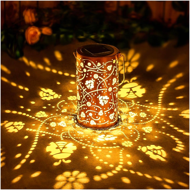 EZTZEN Ladybug Solar Lanterns Outdoor Waterproof Hanging Solar Lights Ladybug Gifts for Women Men Metal Decorative LED Ladybug Lanterns for Garden DecorYardPatioLawnTabletopPathwayLandscape - Image 2