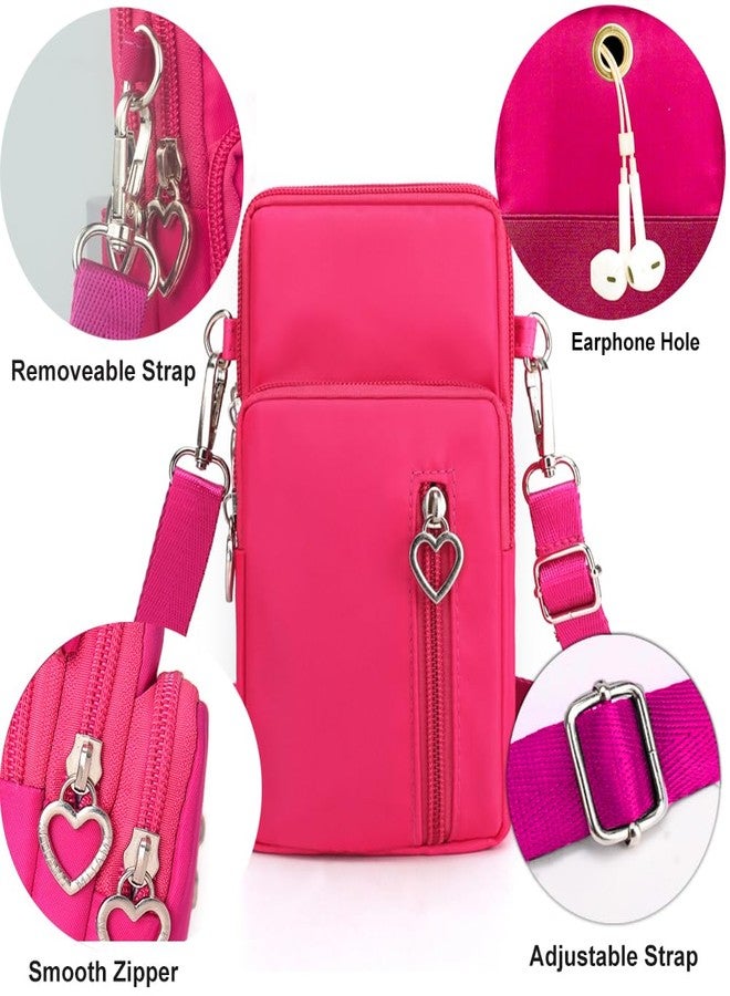 JANKS Small Crossbody Bag for Women, Multi Zip Pockets Nylon Wallet Purse Credit Card Holder with Detachable Hand Strap - Image 3