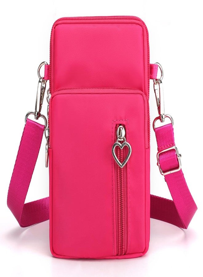 JANKS Small Crossbody Bag for Women, Multi Zip Pockets Nylon Wallet Purse Credit Card Holder with Detachable Hand Strap - Image 1