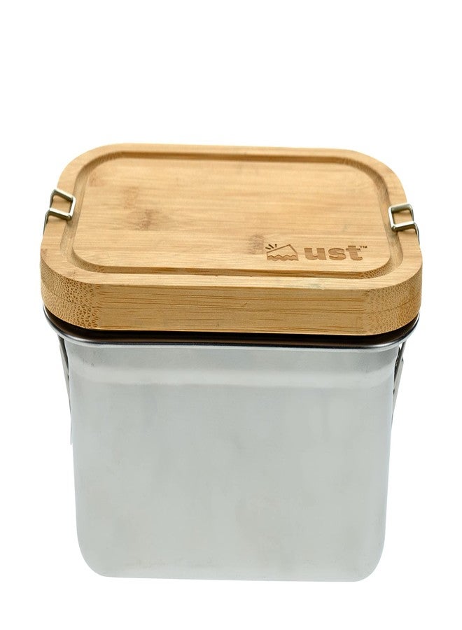 ust Bamboo top Food Box for Meal prep and Food Storage with Cutting Board top for Camping, Hiking, and Everyday use - Image 2
