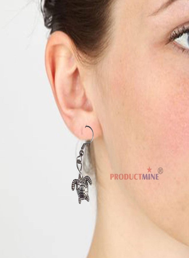 PRODUCTMINE أقراط متدلية على شكل سلحفاة من PRODUCTMINE® للنساء والفتيات، أقراط عصرية مناسبة للإطلالات الكاجوال الأنيقة - زوج واحد - Image 5
