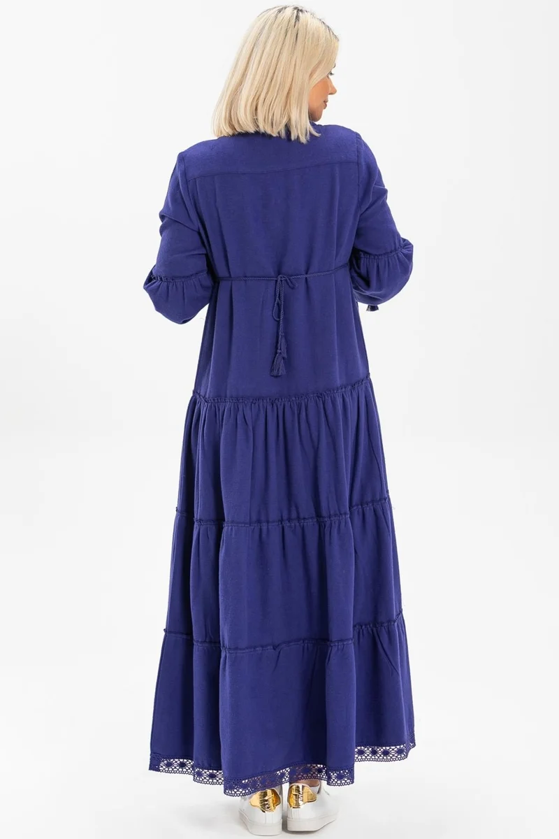 Eliş Şile Bezi Tiered Maxi Dress