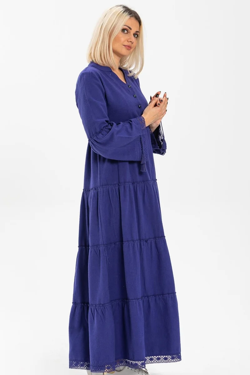 Eliş Şile Bezi Tiered Maxi Dress