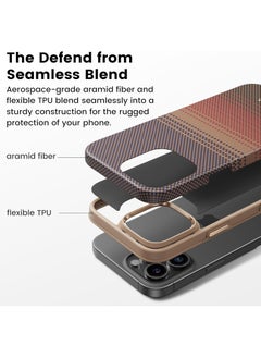 PITAKA pitaka for iPhone 16 Pro Max Case Compatible with MagSafe, Shockproof Case iPhone 16 Pro Max, 1500D Aramid Fiber and TPU Combined Grade Protective Case - Sunset  - Image 3