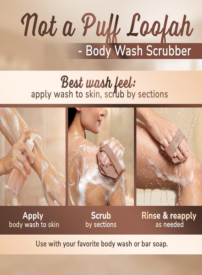 SILKLE Silicone Body Scrubber – Gentle Exfoliating Shower Scrubber for Body & Bath, Silicone Shower Brush & Loofah Alternative – Non-Slip Silicone Body Brush, Quick Dry, Hygienic - Brown - Image 5