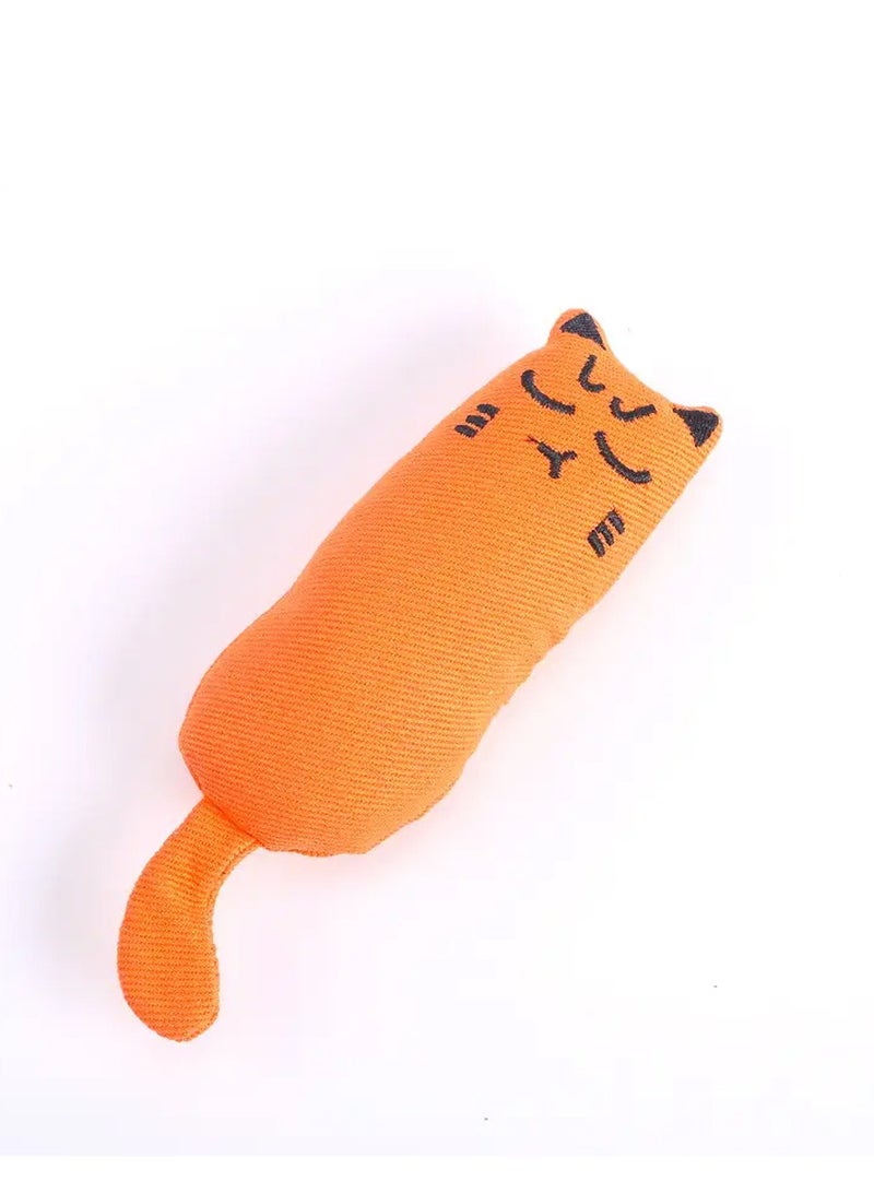 Catnip Toy Bite Resistant Catnip Plush Pillow Chew Toys Thumb Shape Teeth Grinding Catnip Pet Interactive Cloth Toy for Cat Teasing Relaxation for Cats