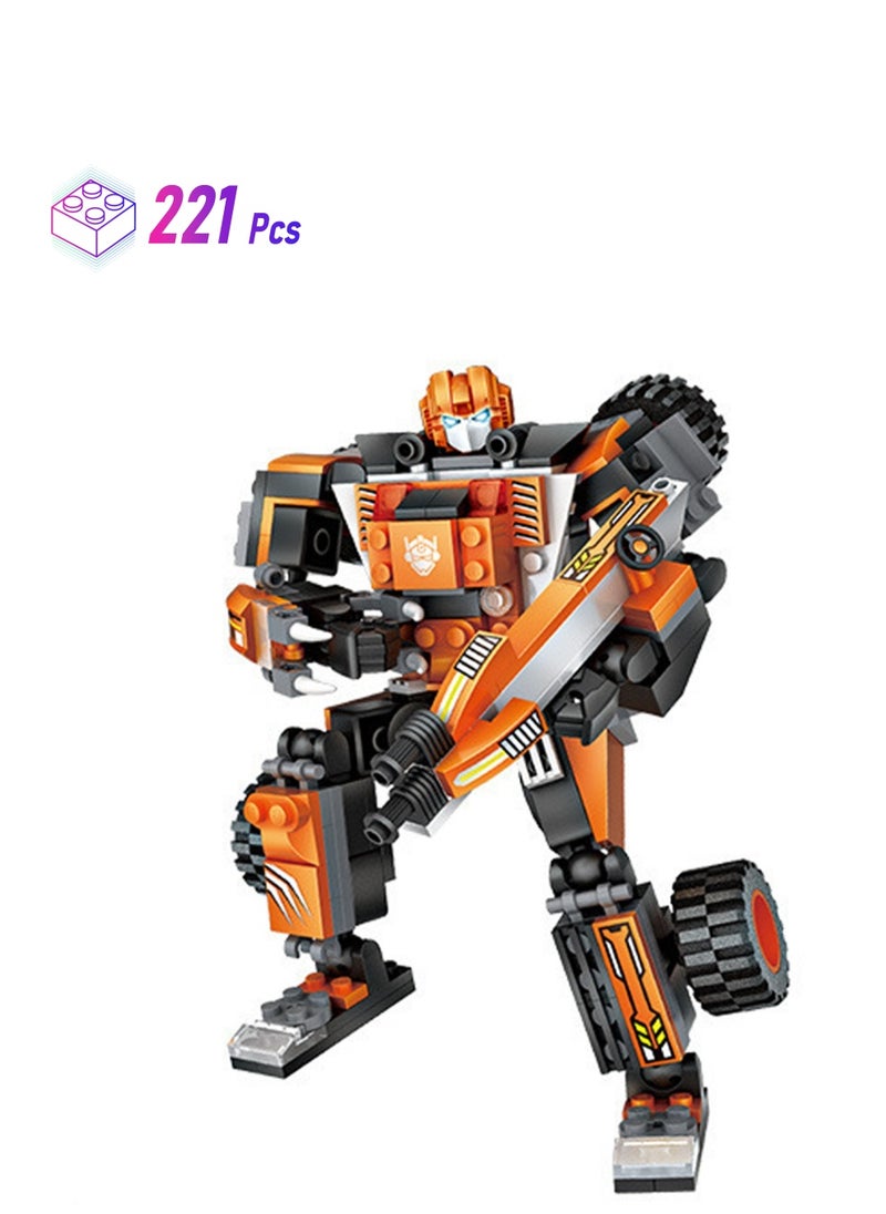 221pcs Weightlifting Truck Three-Change Robot Model Set Building Blocks Leisure Decompression Assembly Building Assembly Toys Children Adult Home Decorations  - Image 1