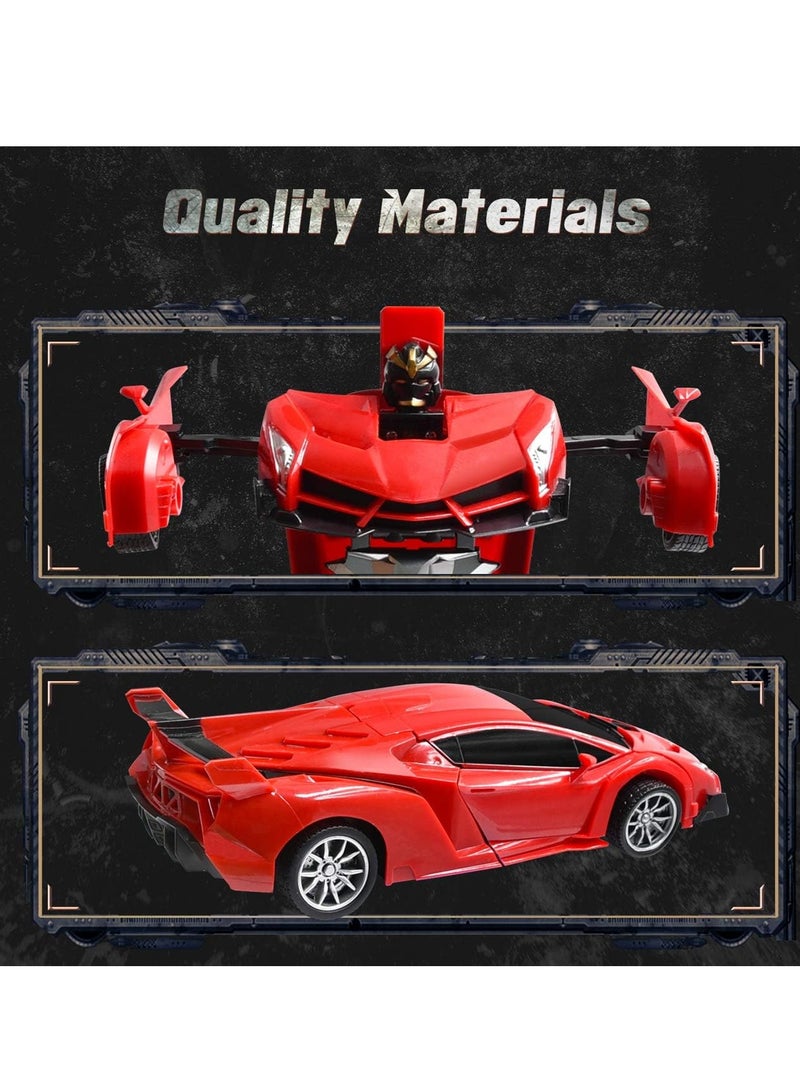 RAKAY 2 in 1 Remote Control Car with Lights and 360° Rotation, RC Cars with Cool Appearance and One-click Deformation, 1:18 Scale Transforming Car Toy, Made of Sturdy Safe ABS Materials - Image 3