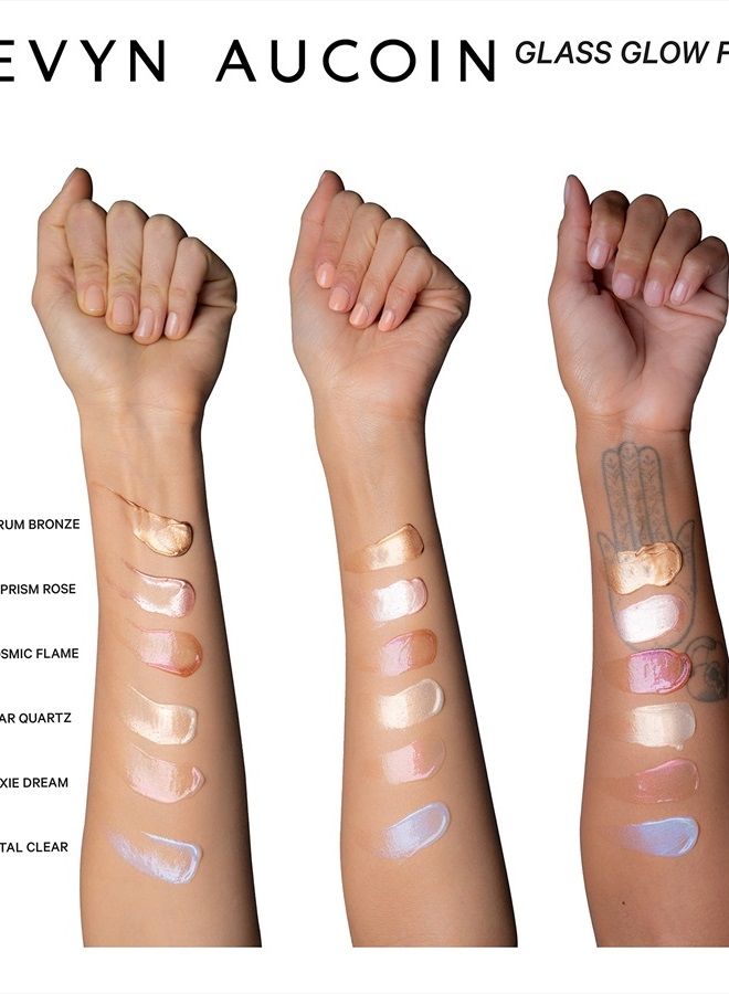 Kevyn Aucoin Glass Glow Face, Crystal Clear: Multi-purpose universal dewy highlighter for face and body. Creates glowing youthful-looking hydrated skin with a glassy complexion. Makeup artist go to. - Image 4