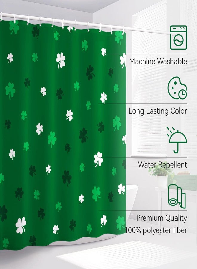 Stanoha Shamrocks St. Patrick's Day Shower Curtain for Bathroom Decor Lucky Spring Irish Green Luck Curtains Bathtub Cortinas de Baño Cute Decorative Girls Unique Design Pretty Women 72 x72 Inch - Image 4