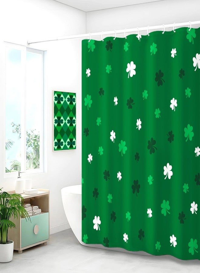 Stanoha Shamrocks St. Patrick's Day Shower Curtain for Bathroom Decor Lucky Spring Irish Green Luck Curtains Bathtub Cortinas de Baño Cute Decorative Girls Unique Design Pretty Women 72 x72 Inch - Image 5