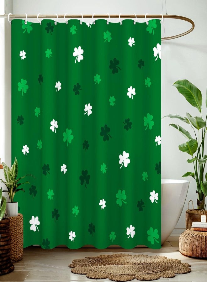 Stanoha Shamrocks St. Patrick's Day Shower Curtain for Bathroom Decor Lucky Spring Irish Green Luck Curtains Bathtub Cortinas de Baño Cute Decorative Girls Unique Design Pretty Women 72 x72 Inch - Image 1