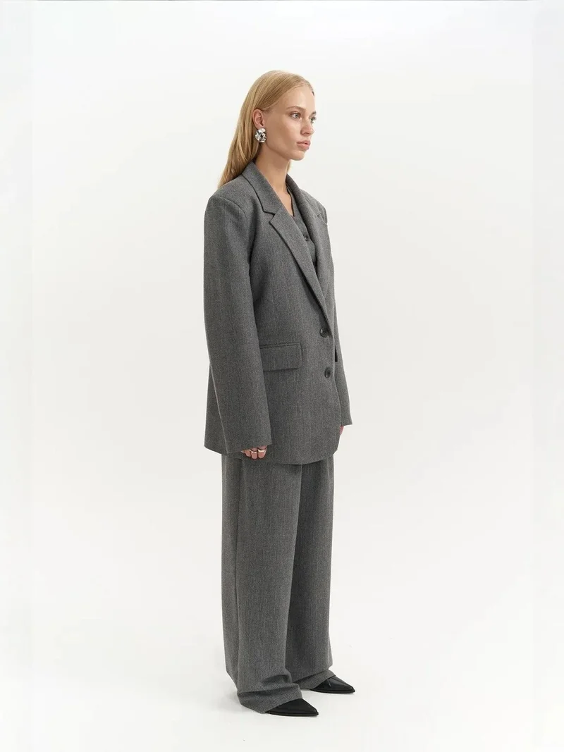 Mai Collection MAI STUDIOS Blake Anthracite Three-Piece Jacket Set