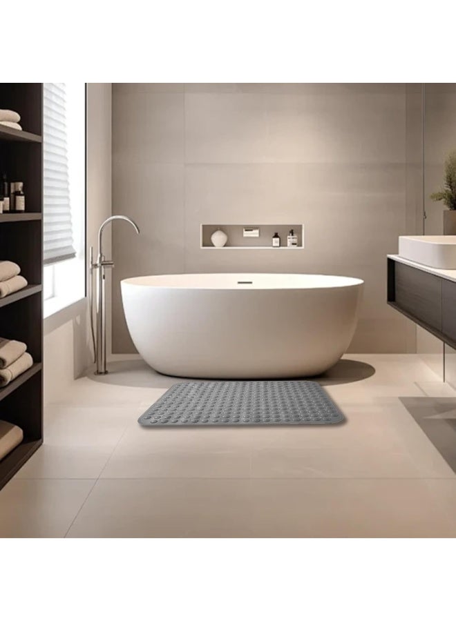 Arabest Bathtub Mat 27x14 Inches Non Slip Bath Mat Massage Anti Slip Bathtub Mat with Suction Cups and Drain Holes Machine Washable Bathroom Soft Shower Mat - Image 3