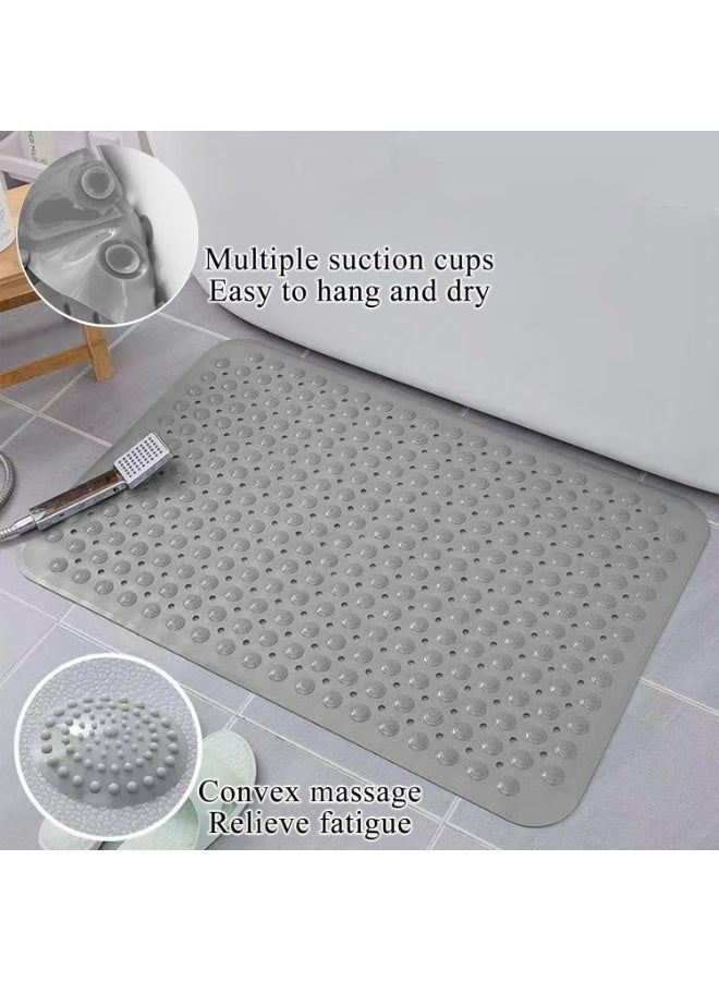 Arabest Bathtub Mat 27x14 Inches Non Slip Bath Mat Massage Anti Slip Bathtub Mat with Suction Cups and Drain Holes Machine Washable Bathroom Soft Shower Mat - Image 2