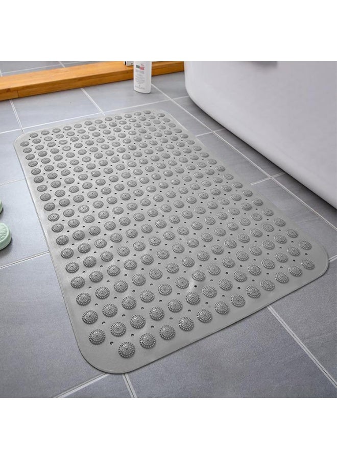 Arabest Bathtub Mat 27x14 Inches Non Slip Bath Mat Massage Anti Slip Bathtub Mat with Suction Cups and Drain Holes Machine Washable Bathroom Soft Shower Mat - Image 1