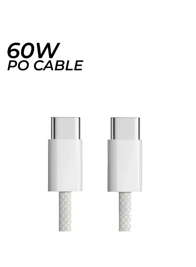 آیمی محول شحن سريع IMEE PLUS IM-TA120CC 20 وات بتقنية PD مع كابل من النوع C إلى النوع C، يدعم 60 وات كحد أقصى، حماية ذكية من الدائرة المتكاملة، أمان من درجة الحرارة الزائدة والجهد الزائد للهواتف الذكية والأجهزة اللوحية وأجهزة MacBook وiPad - Image 2