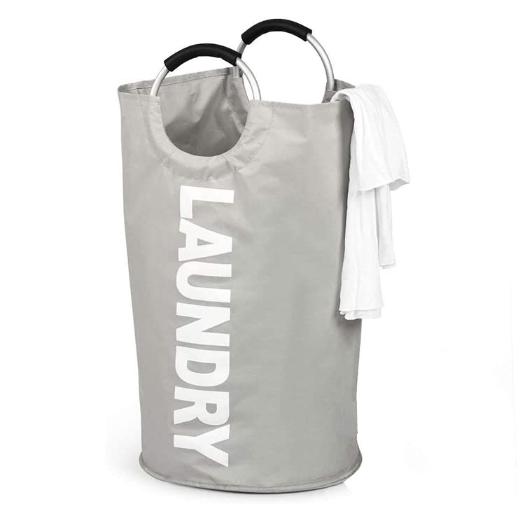Trendegic Trendegic 82L Waterresistant Large Oxford Collapsible Laundry Basket Laundry Hamper Washing Bin Clothes Baskets Easy Carry Bag with Handles Grey  - Image 1