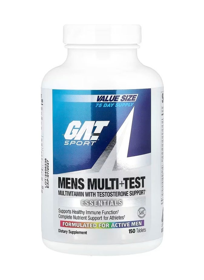 GAT SPORT Mens Multi+Test Vitamin, 150 Tablets, Supports Healthy Immune Function  - Image 2