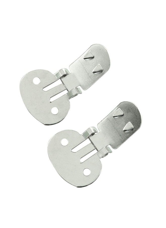 JCBIZ - 12Pcs 304 Stainless Steel Blank Shoe Clips Silver Shoe Clamps Diy Crafts Findings Accessories (31Mm X 20Mm) - Image 1