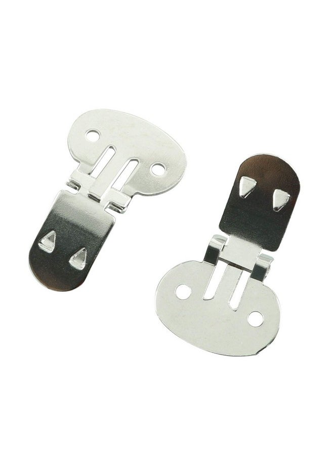 JCBIZ - 12Pcs 304 Stainless Steel Blank Shoe Clips Silver Shoe Clamps Diy Crafts Findings Accessories (31Mm X 20Mm) - Image 1