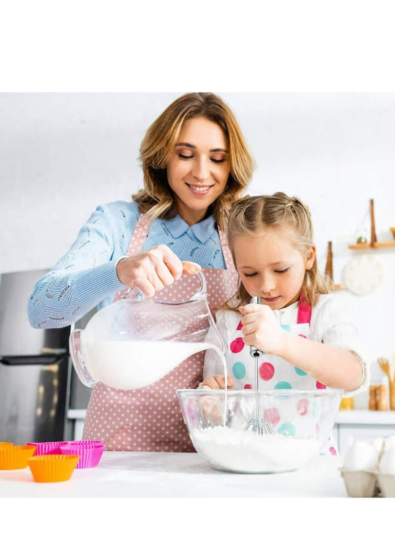 Generic - 1pc，stainless Steel Egg Whisk, Hand Push Rotary Whisk Blender, Versatile Milk Frother, Hand Push Mixer Stirrer for Blending, Whisking, Beating & Stirring - Image 1