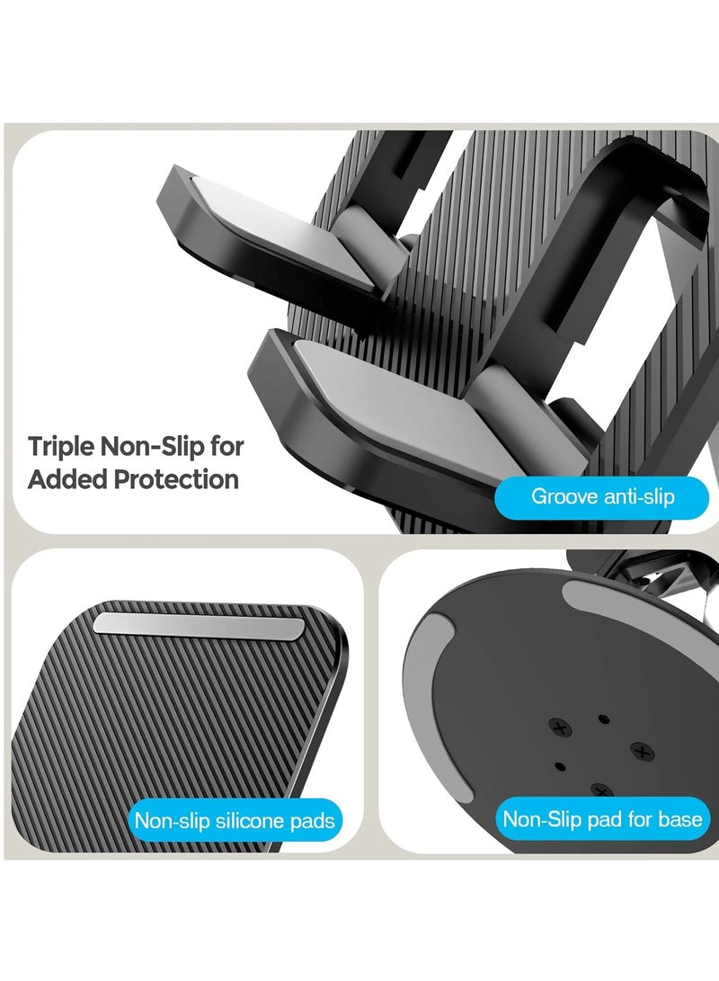 Jmary MK-59 Phone Holder With 360° Rotation Phone Stand Desk For Smartphones With Adjustable Angle Height Black - Image 4