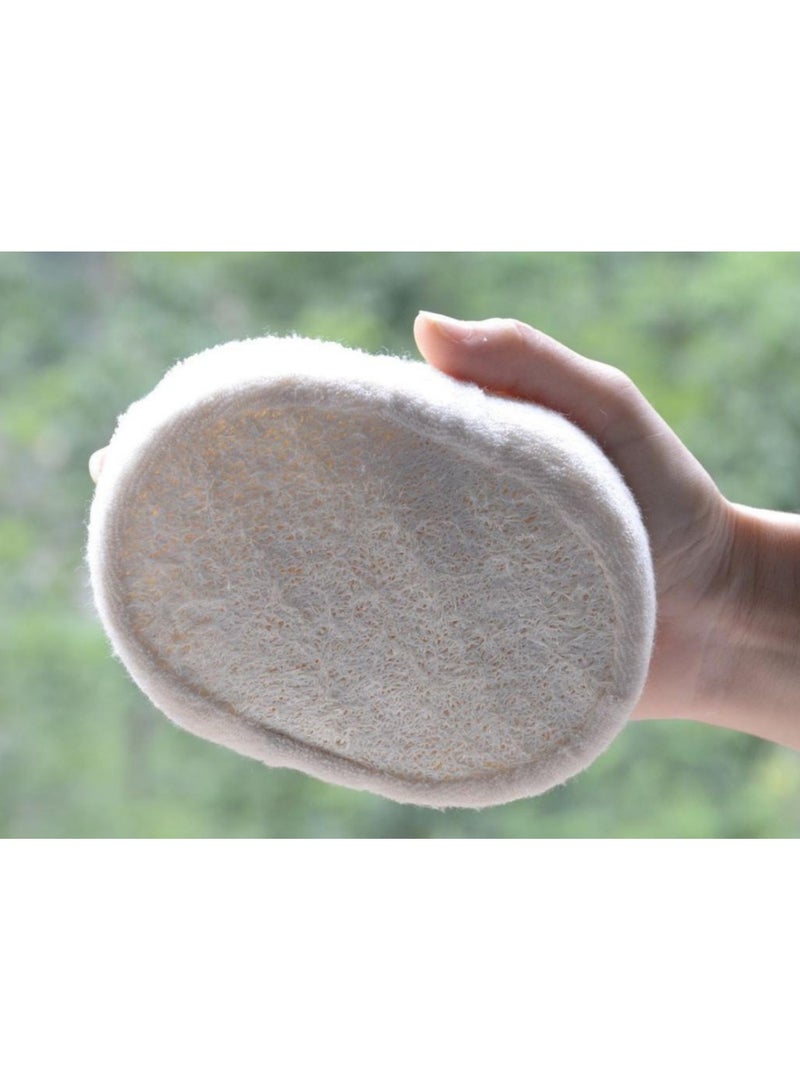 Natural Loofah Sponge Bath Balls Pure Natural Organic Loofah Sponge Reusable Pack of 2 - Image 2