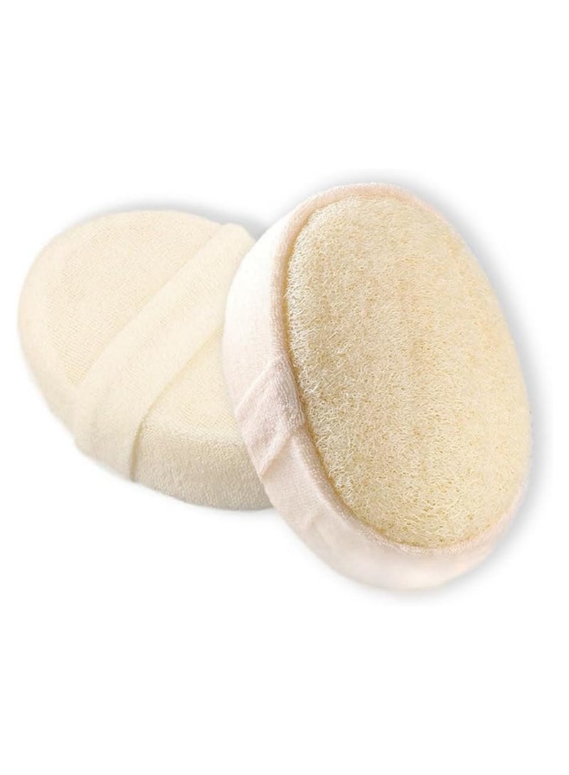Natural Loofah Sponge Bath Balls Pure Natural Organic Loofah Sponge Reusable Pack of 2 - Image 1