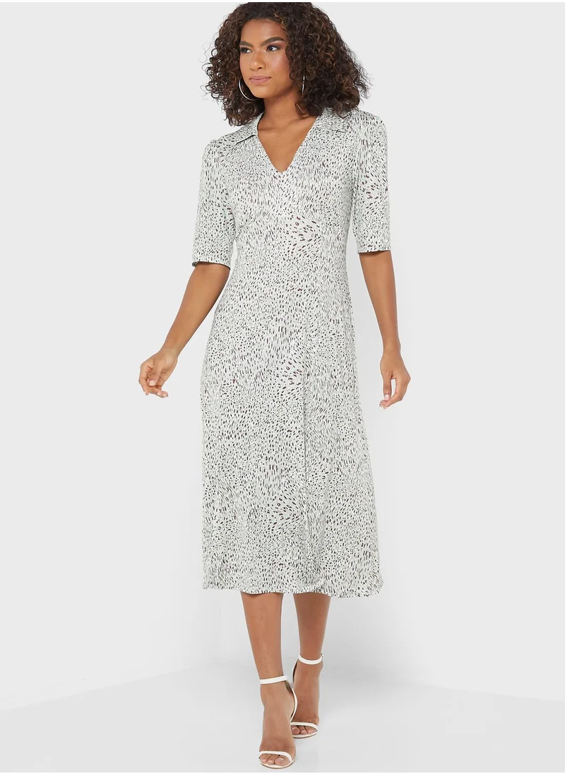 DEBENHAMS Split Detail Printed Dress