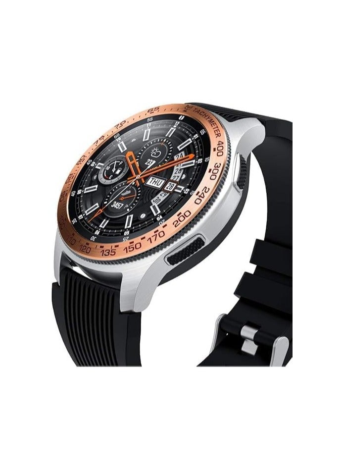 Compatible Galaxy Watch Bezel Ring 46mm / Galaxy Gear S3 Frontier & Classic Bezel Ring,Aluminum Metal Bezel Ring Protection Cover for Galaxy Watch Accessory (Rose Gold)  - Image 3