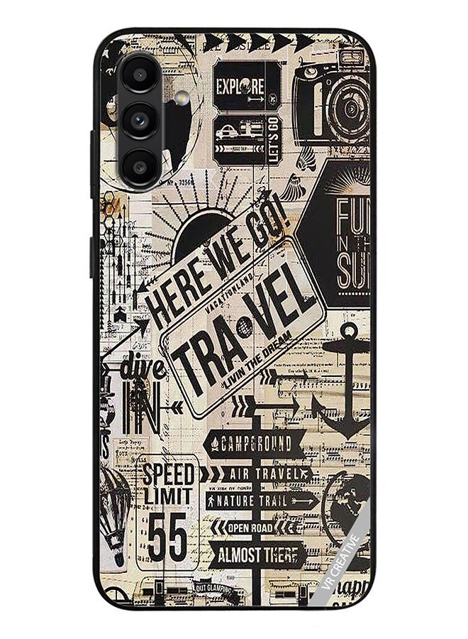 VR CREATIVE Protective Case Cover For Samsung Galaxy A13 5G Here We Go Travel Design Multicolour - Image 1