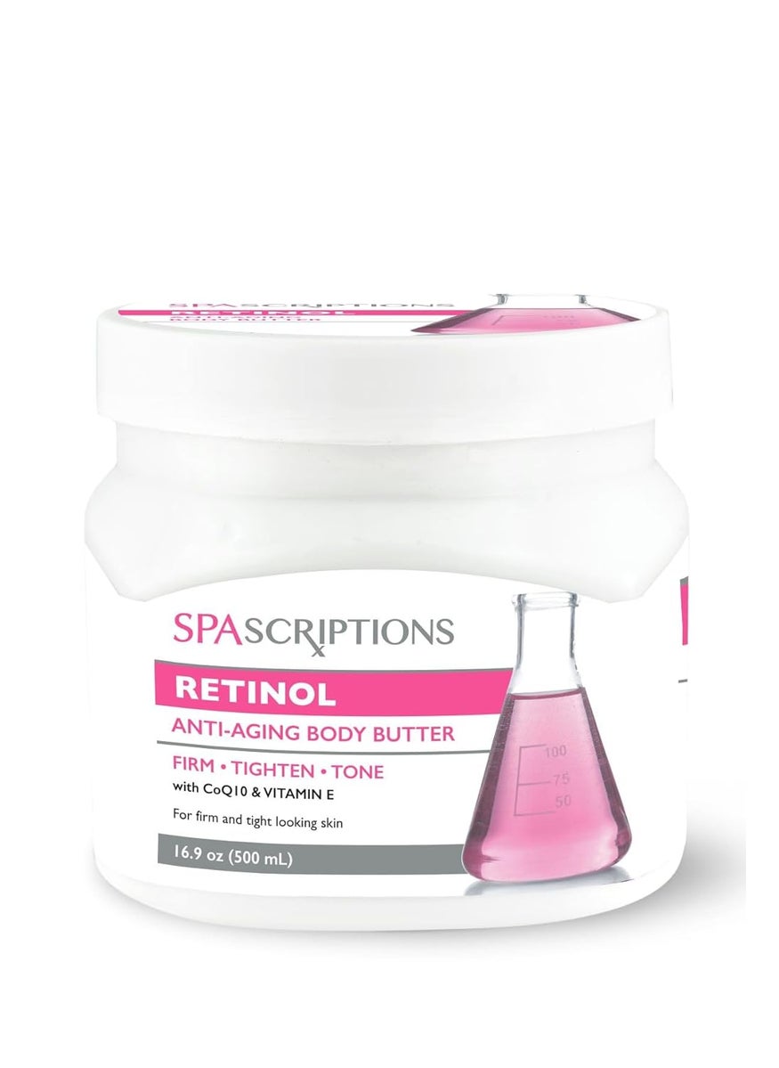 spascriptions - SpaScriptions Retinol AntiAging Body Butter with CoQ10 and Vitamin E Antioxidants 169 oz - Image 1