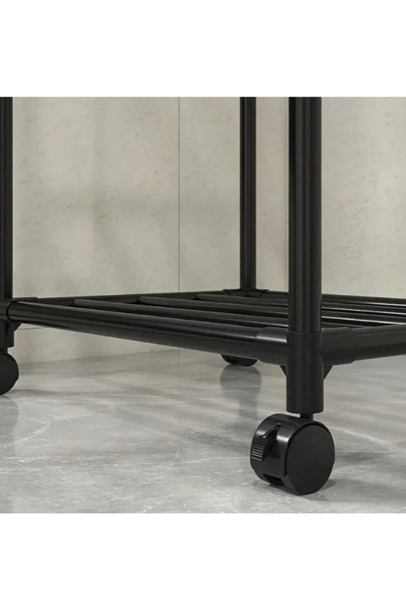 LINGWEI 6-Tier Multipurpose Kitchen Storage Rack with Wheels | Heavy-Duty Aluminum Pipe Shelving Unit Space-Saving Organizer for Kitchen, Bathroom, Laundry & Pantry- 160cm Height - Image 4