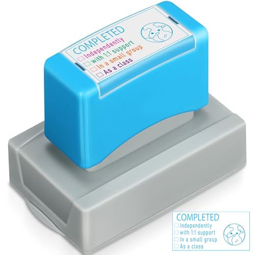 Saypacck Teacher Stamps Self Inking Teacher Grading Stamps Checkbox for ClassroomCompleted