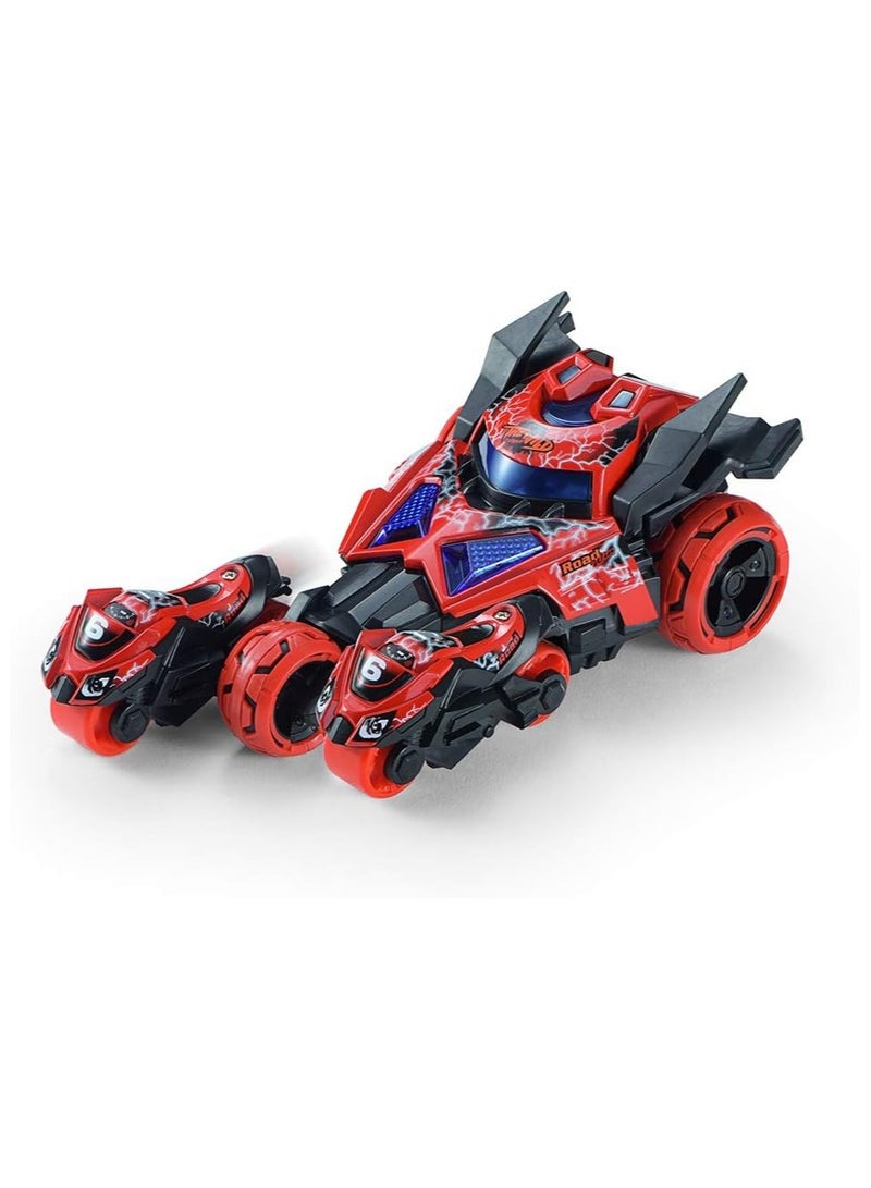 MING YING 66 3-in-1 Pull Back Die-Cast Motorcycle & Race Car Launcher Toy – Catapult Vehicle Set for Kids  - Image 2