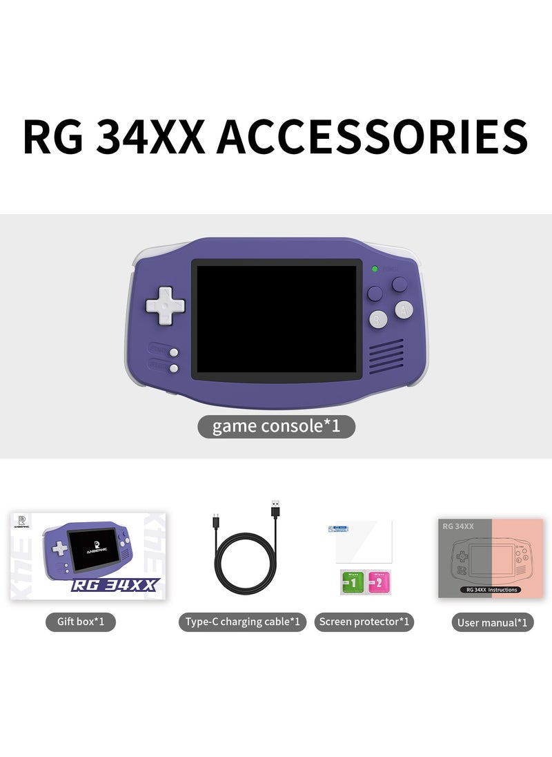 ANBERNIC  - ANBERNIC RG 34XX horizontal version 3.4-inch childhood classic retro handheld game console with TV 2024 new nostalgic streaming connection handle handheld - Image 1